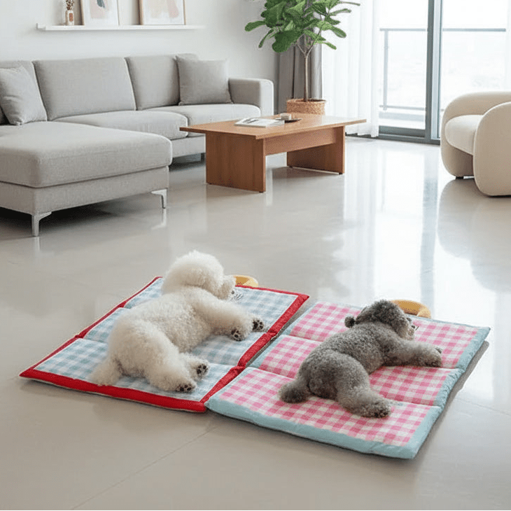 Katzen Kühlmatte - Erfrischendes Kältebett für Hunde und Katzen, Langlebig, Pflegeleicht, Ideal für Drinnen und Draußen 0
