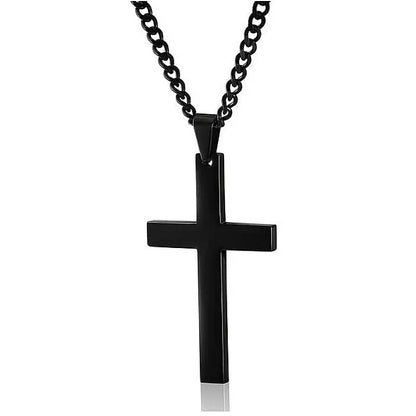 FAITHLINE NECKLACE – Classic men's necklace with stainless steel cross pendant