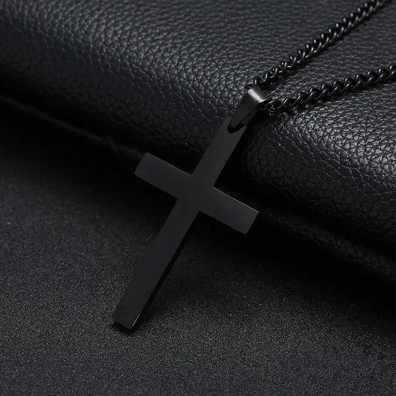 FAITHLINE NECKLACE – Classic men's necklace with stainless steel cross pendant