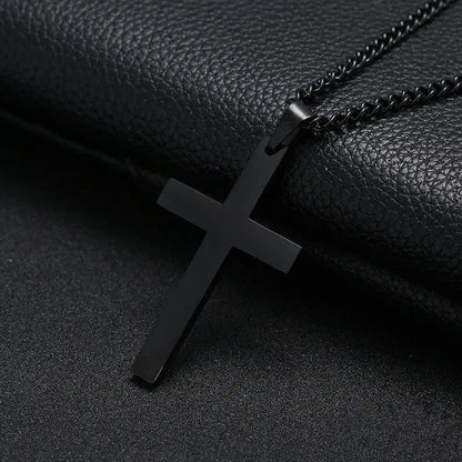FAITHLINE NECKLACE – Classic men's necklace with stainless steel cross pendant