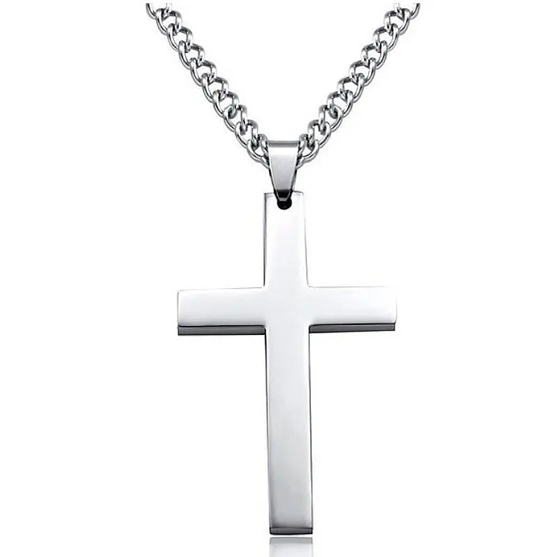 FAITHLINE NECKLACE – Classic men's necklace with stainless steel cross pendant