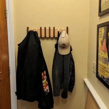 HARMONYCOAT Wall Rack - Artistic wooden wall coat rack in piano design for hallway & home