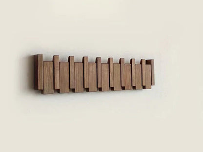 HARMONYCOAT Wall Rack - Artistic wooden wall coat rack in piano design for hallway & home