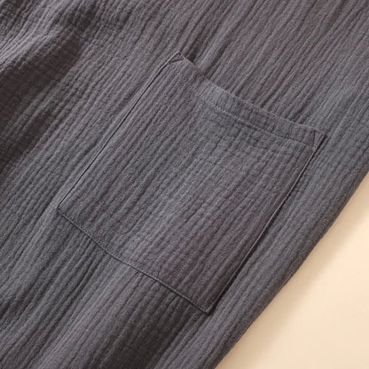 CasaWeave Kimono in Cotone | Accappatoio Unisex 100% Cotone | Traspirante e Leggero | Elegante Abbigliamento per il Relax in Casa Spa