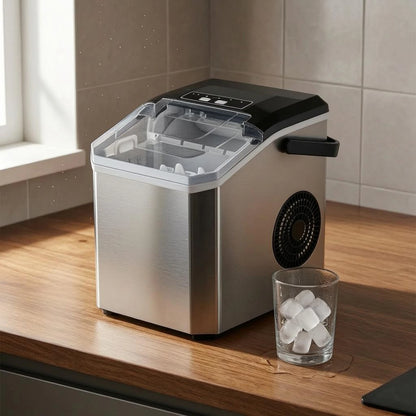 Kompakte Eismaschine Mit Transparentem Deckel – Automatische Eisproduktion Kaufen 3