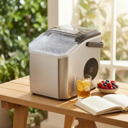 Kompakte Eismaschine Mit Transparentem Deckel – Automatische Eisproduktion Kaufen 4