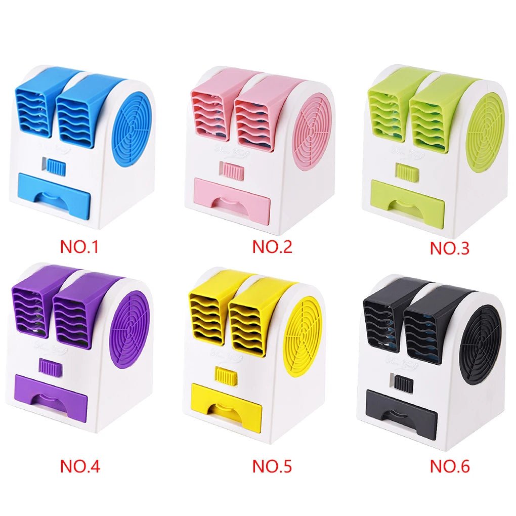 Kompakte Mini Klimaanlage USB mit Doppeltem Luftauslass und Geräuscharmem Betrieb 2