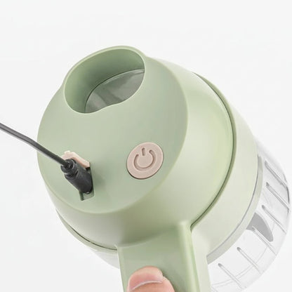 Kompakter Gemüsehacker mit USB-Ladefunktion, Ergonomisches Design und Ein-Knopf-Reinigung 1