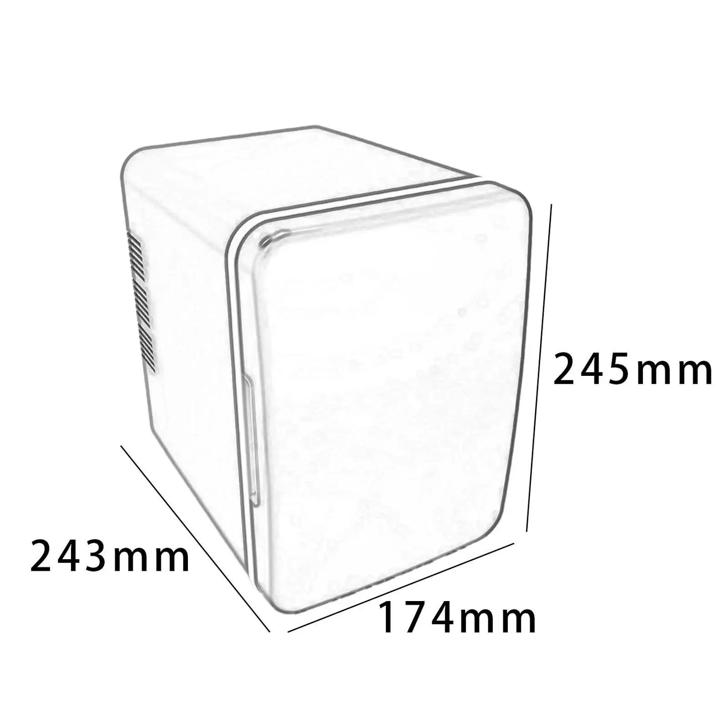 Kompakter Mini Kühlschrank 4L - Kühlt Getränke & Kosmetik, Tragbar, Klein 5