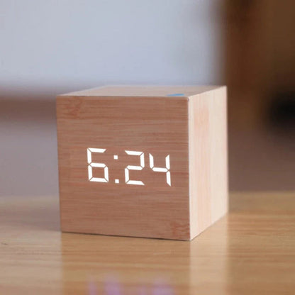 TIMECUBE - Compact mini LED digital alarm clock for stylish rooms