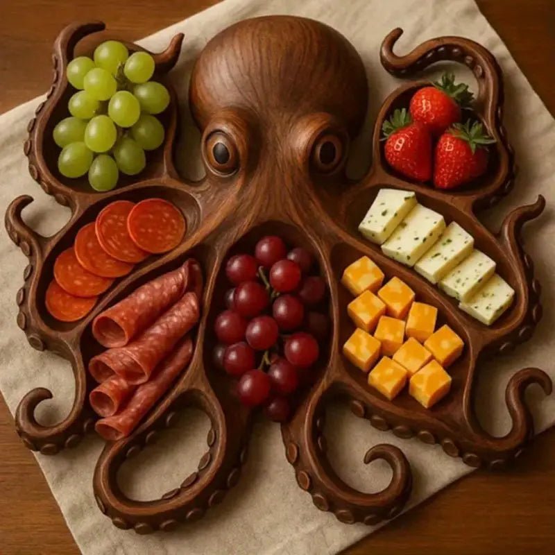 KrakenBoard - Rustikale Wurstplatte aus Nachhaltigem Holz für Wurst und Käseplatte 0