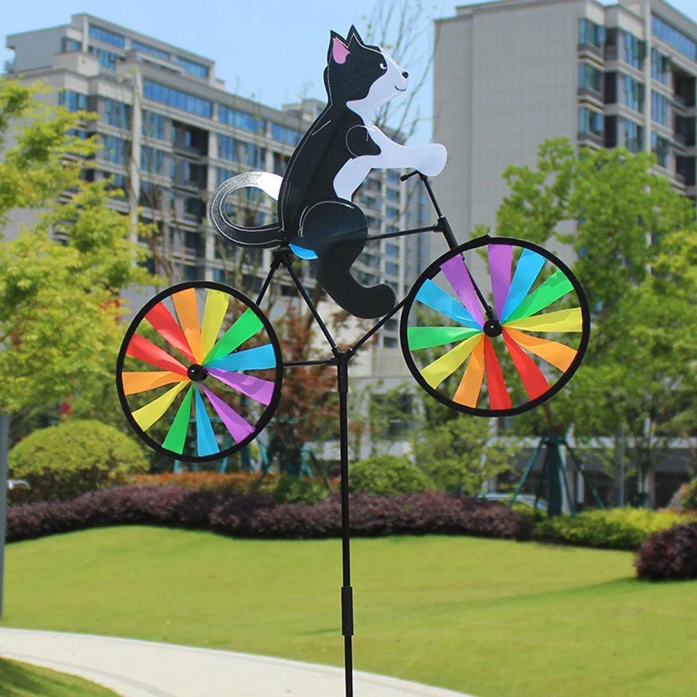 Kreative Gartenwindmühle Mit Cartoon-Figuren – Wetterfest, Handbemalt, Deko für Außenbereich 1