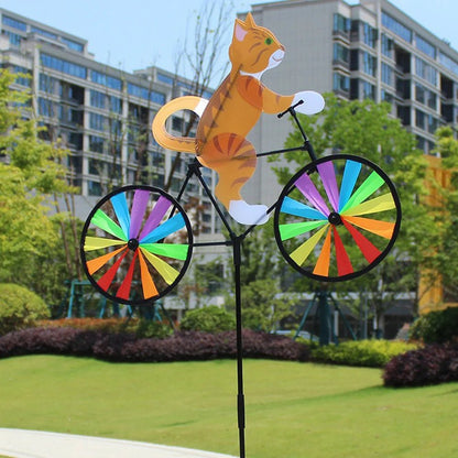 Kreative Gartenwindmühle Mit Cartoon-Figuren – Wetterfest, Handbemalt, Deko für Außenbereich 2