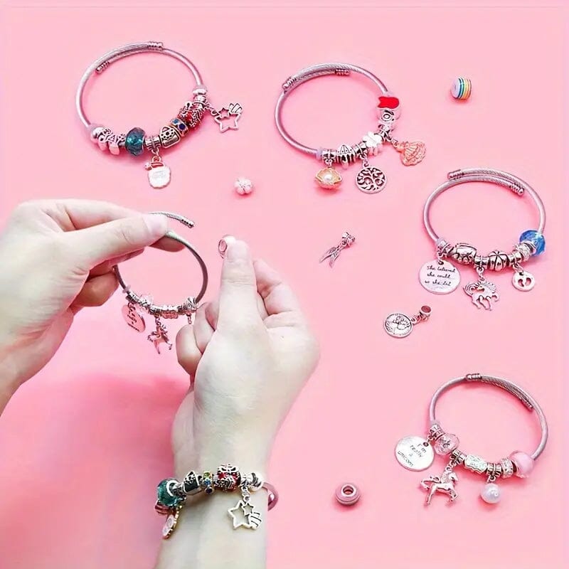 SPARKLINA – Kreatives Armband Bastelset für Mädchen mit funkelnden Anhängern