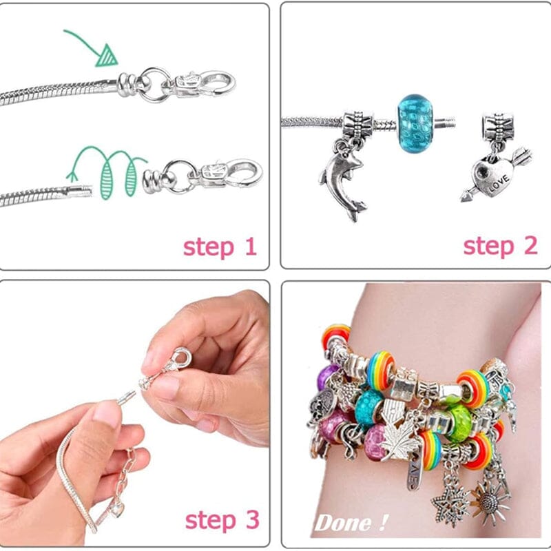 SPARKLINA – Kreatives Armband Bastelset für Mädchen mit funkelnden Anhängern