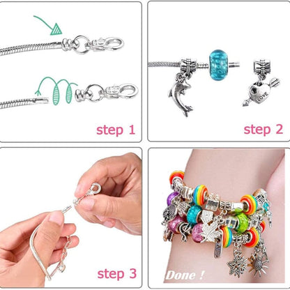 SPARKLINA – Kreatives Armband Bastelset für Mädchen mit funkelnden Anhängern