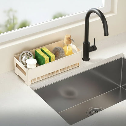Küchen Organizer - Multifunktionaler Spülbecken Organizer mit Abnehmbaren Tablett aus ABS 10