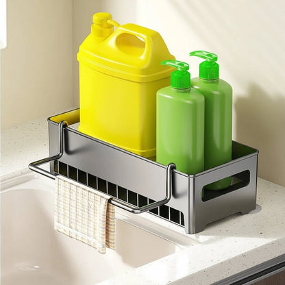 Küchen Organizer - Multifunktionaler Spülbecken Organizer mit Abnehmbaren Tablett aus ABS 2