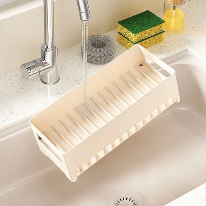 Küchen Organizer - Multifunktionaler Spülbecken Organizer mit Abnehmbaren Tablett aus ABS 4