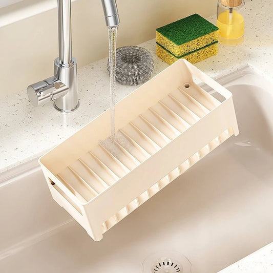 Küchen Organizer - Multifunktionaler Spülbecken Organizer mit Abnehmbaren Tablett aus ABS 4