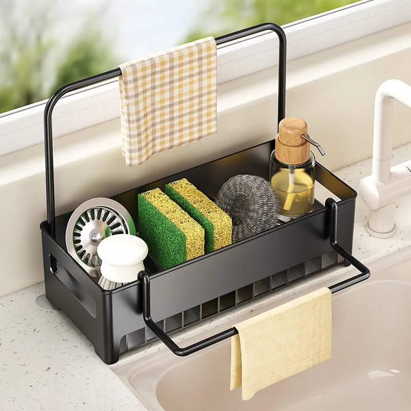 Küchen Organizer - Multifunktionaler Spülbecken Organizer mit Abnehmbaren Tablett aus ABS 6