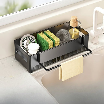 Küchen Organizer - Multifunktionaler Spülbecken Organizer mit Abnehmbaren Tablett aus ABS 8