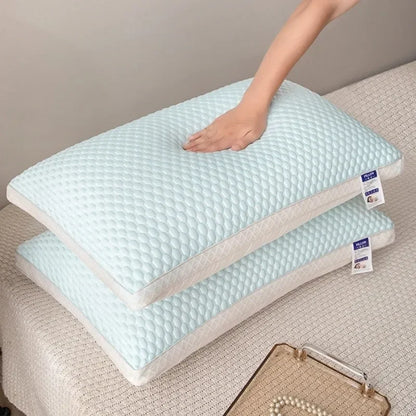KühlKissen 3D - Atmungsaktives Nackenstützkissen mit Massageeffekt für Erholsamen Schlaf 3