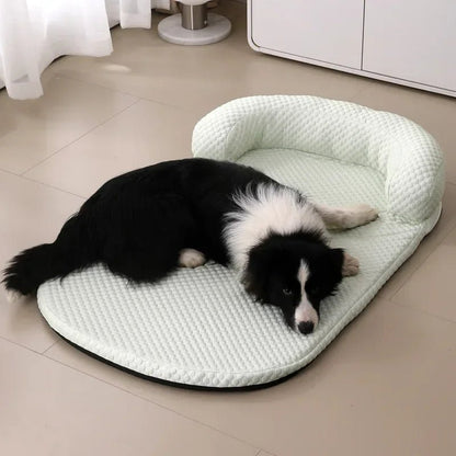Kühlende Hundebett Matte aus Eisseide - Abnehmbar & Hygienisch für Innen und Außen 2
