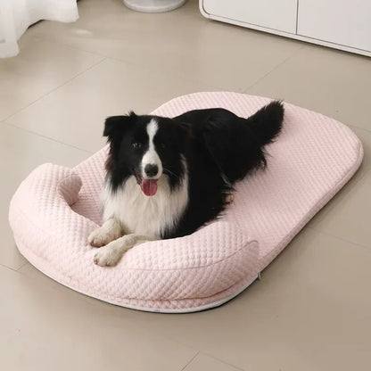 Kühlende Hundebett Matte aus Eisseide - Abnehmbar & Hygienisch für Innen und Außen 3