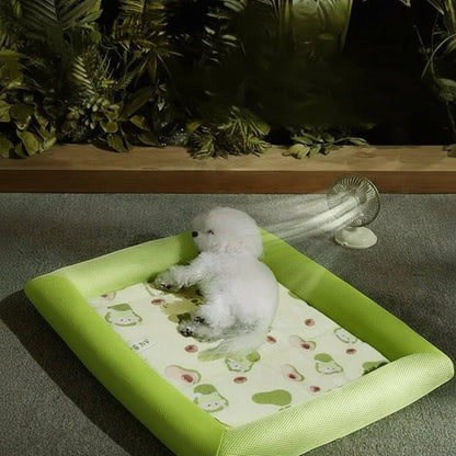 Kühlendes Hundebett für Kleine und Mittelgroße Hunde – Atmungsaktive Sommermatte 2