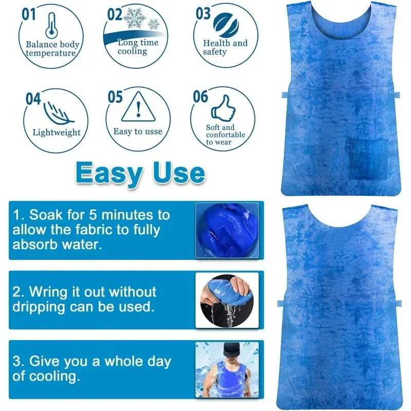 Kühlweste Für Hitzeschutz - Wasserverdunstungs-Kühlshirt Für Outdoor-Aktivitäten 1