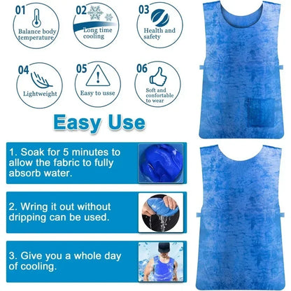 Kühlweste Für Hitzeschutz - Wasserverdunstungs-Kühlshirt Für Outdoor-Aktivitäten 1