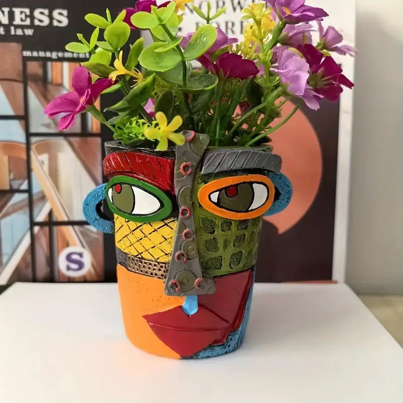 Künstlerischer Übertopf Picasso Pot™ – Handgefertigter Blumentopf für Sukkulenten und Blumen 0