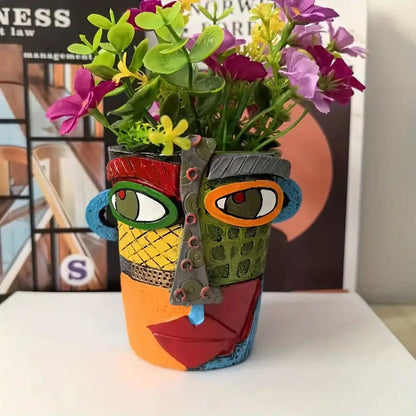 Künstlerischer Übertopf Picasso Pot™ – Handgefertigter Blumentopf für Sukkulenten und Blumen 0