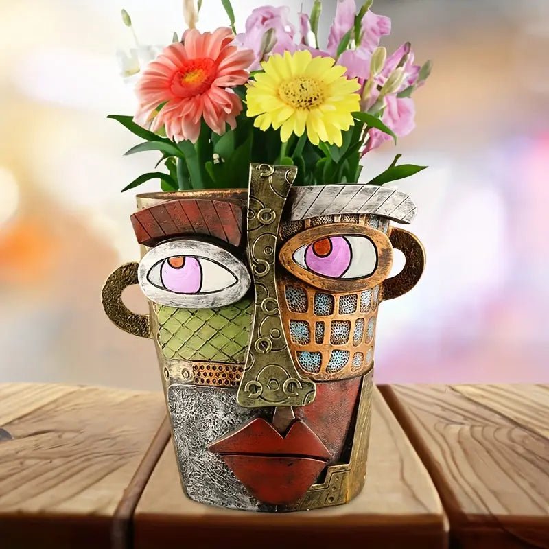 Künstlerischer Übertopf Picasso Pot™ – Handgefertigter Blumentopf für Sukkulenten und Blumen 1