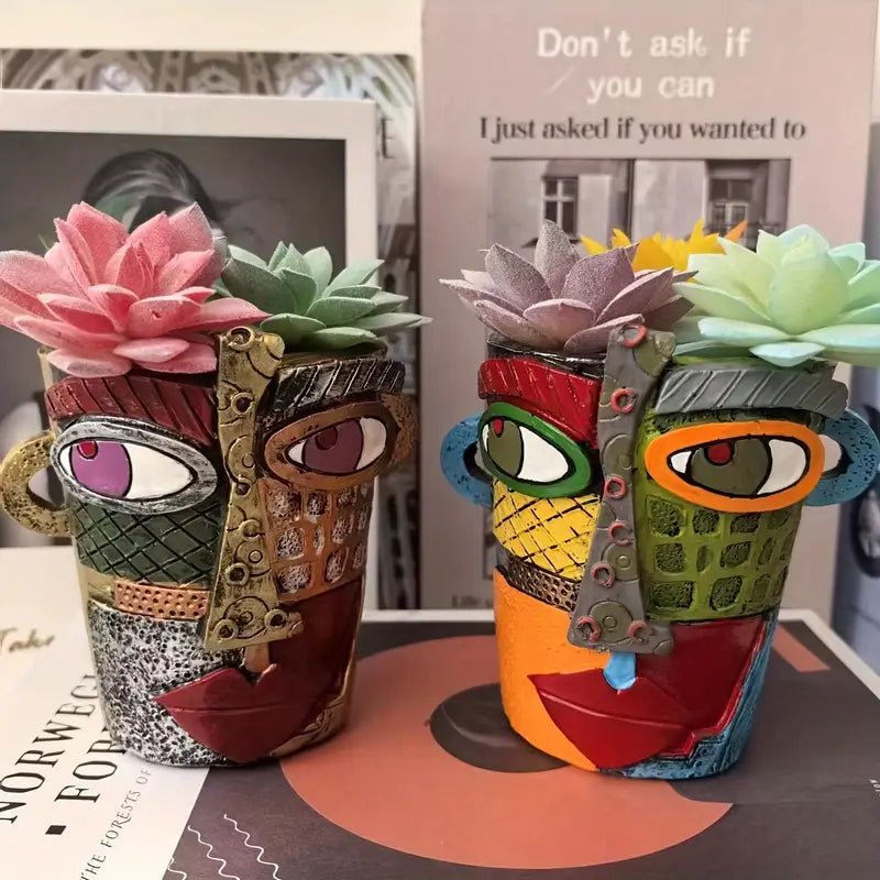 Künstlerischer Übertopf Picasso Pot™ – Handgefertigter Blumentopf für Sukkulenten und Blumen 3