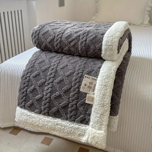 Snuggle Sherpa Blanket – Soft Reversible Fleece Blanket for Year-Round Comfort