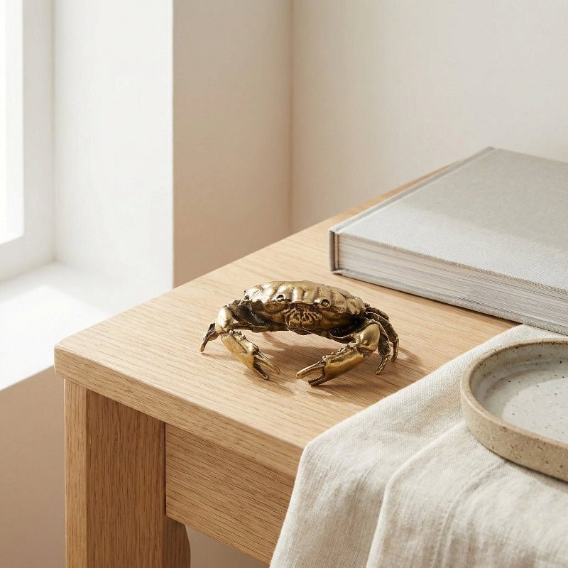 Küstenkrabbe - Elegante Messingfigur Für Maritime Dekoration 15 cm 2