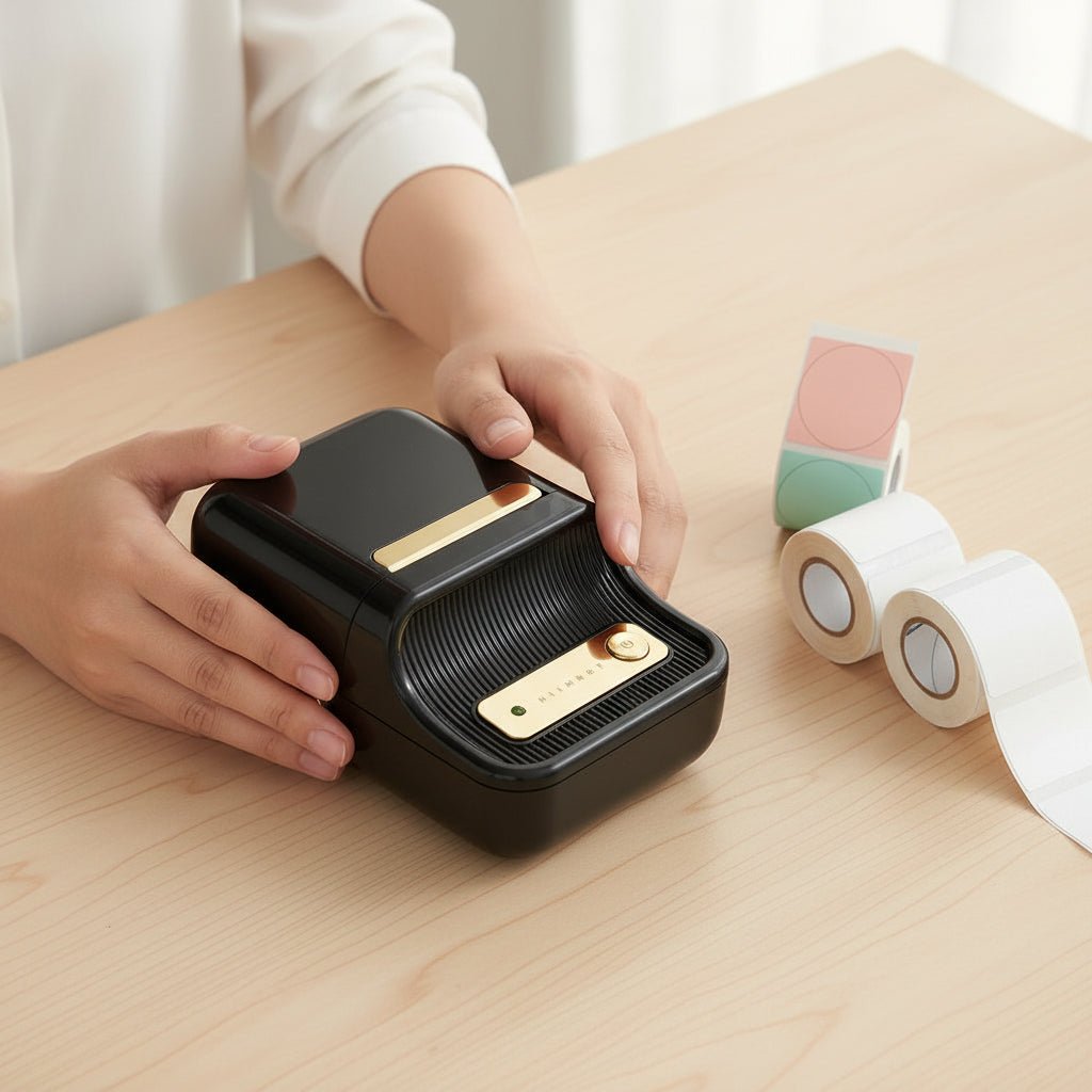 LABELMINI – Mini-Etikettendrucker, tragbar, kabellos, Thermodruck & kompaktes Design 2