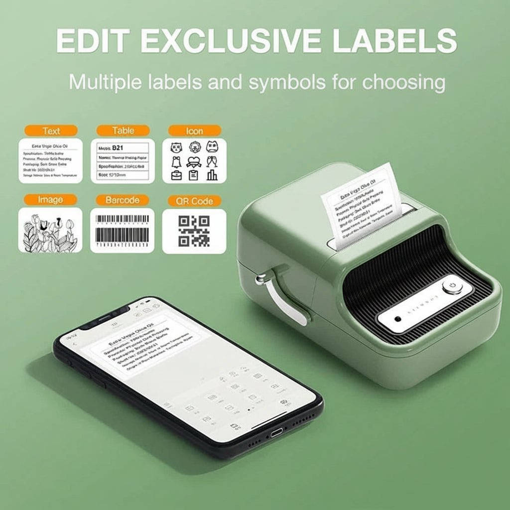 LABELMINI – Mini-Etikettendrucker, tragbar, kabellos, Thermodruck & kompaktes Design 6