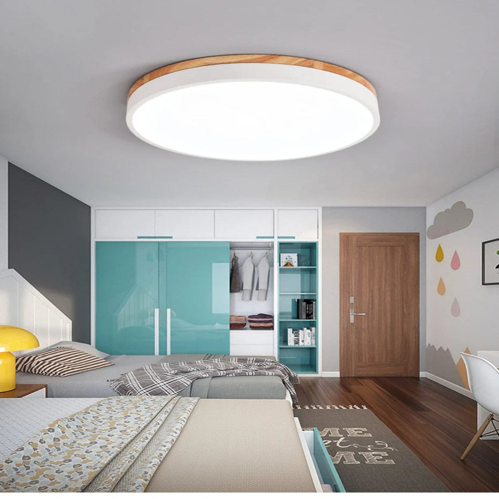 NORDLUMINA LIGHT – Lámpara de techo moderna de madera natural para cualquier habitación