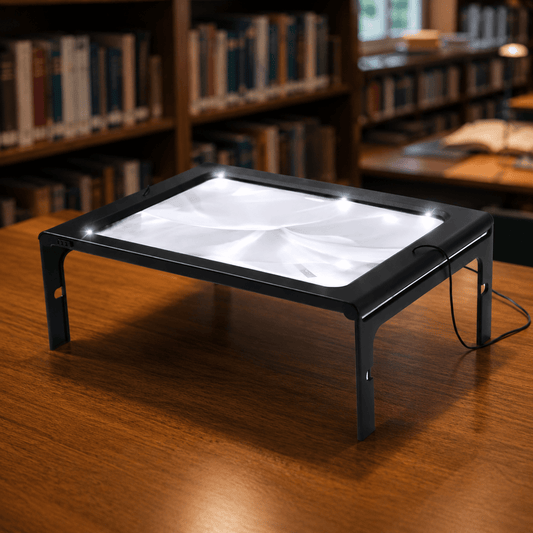 LENSHAVEN – Lente d'ingrandimento da lettura a mani libere con ingrandimento 3x e luce LED