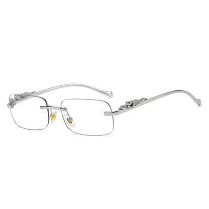 LEOPHAZE SHADES - Lunettes de soleil sans monture avec design tête de léopard et protection UV400