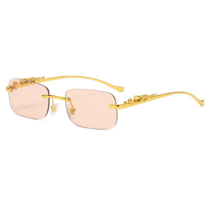LEOPHAZE SHADES - Lunettes de soleil sans monture avec design tête de léopard et protection UV400