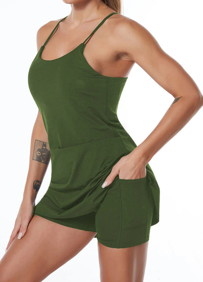 LIANA ACTIVE DRESS - sports dress with integrated shorts and pockets for maximum freedom of movement