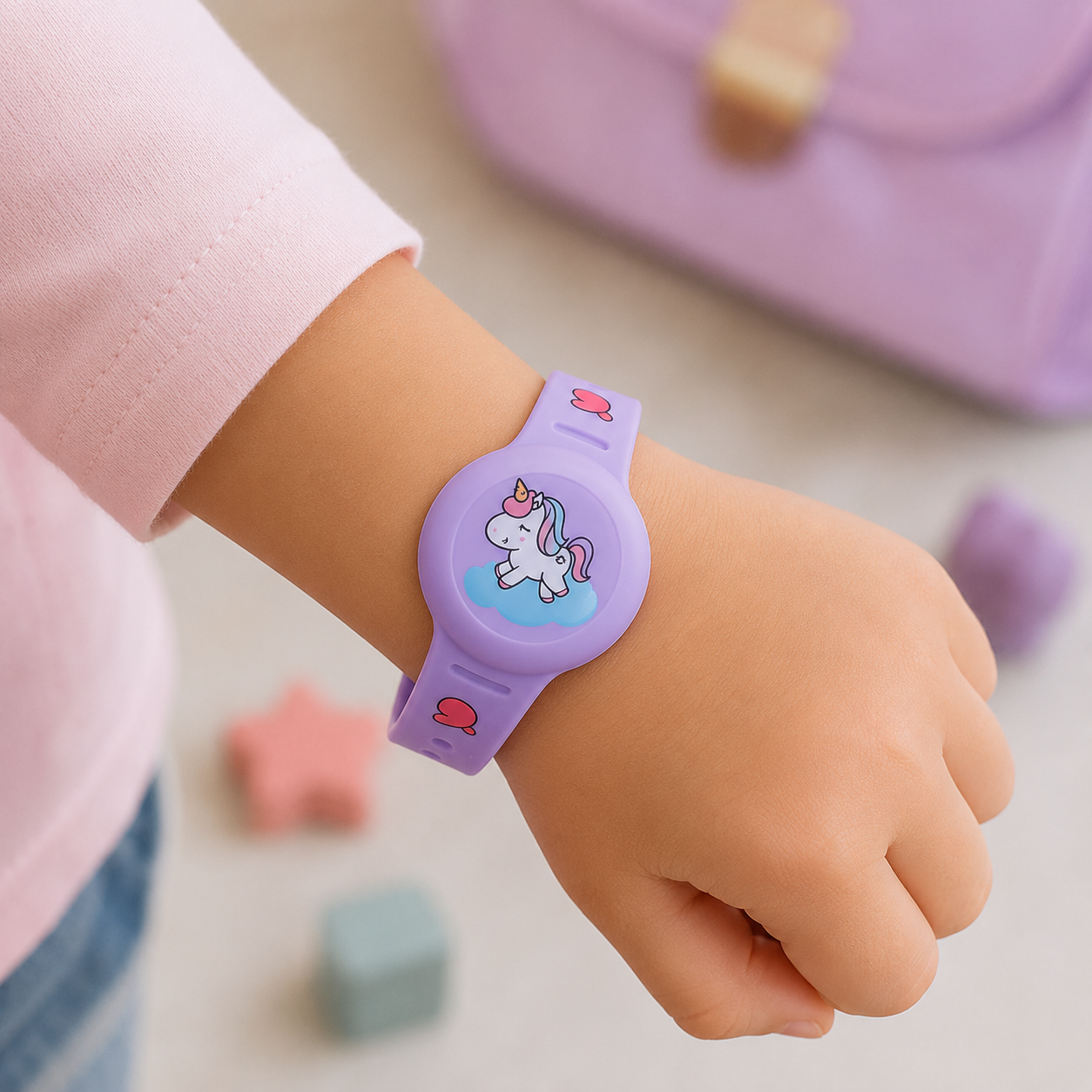 LITTLELOCATE – Pulsera GPS colorida para niños con correa ajustable cómoda