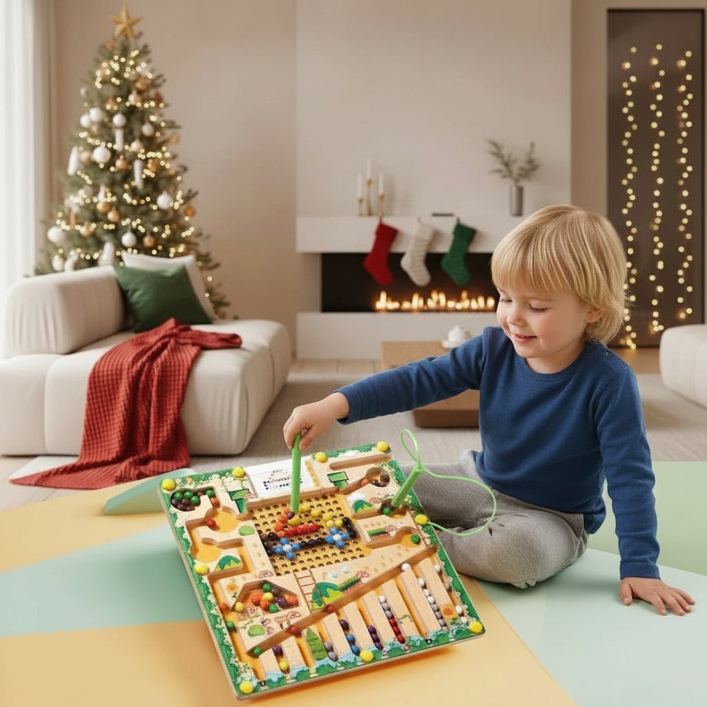 LOGIMAZE – Montessori-Magnetlabyrinth für Logik, Zählen & Spielen 0