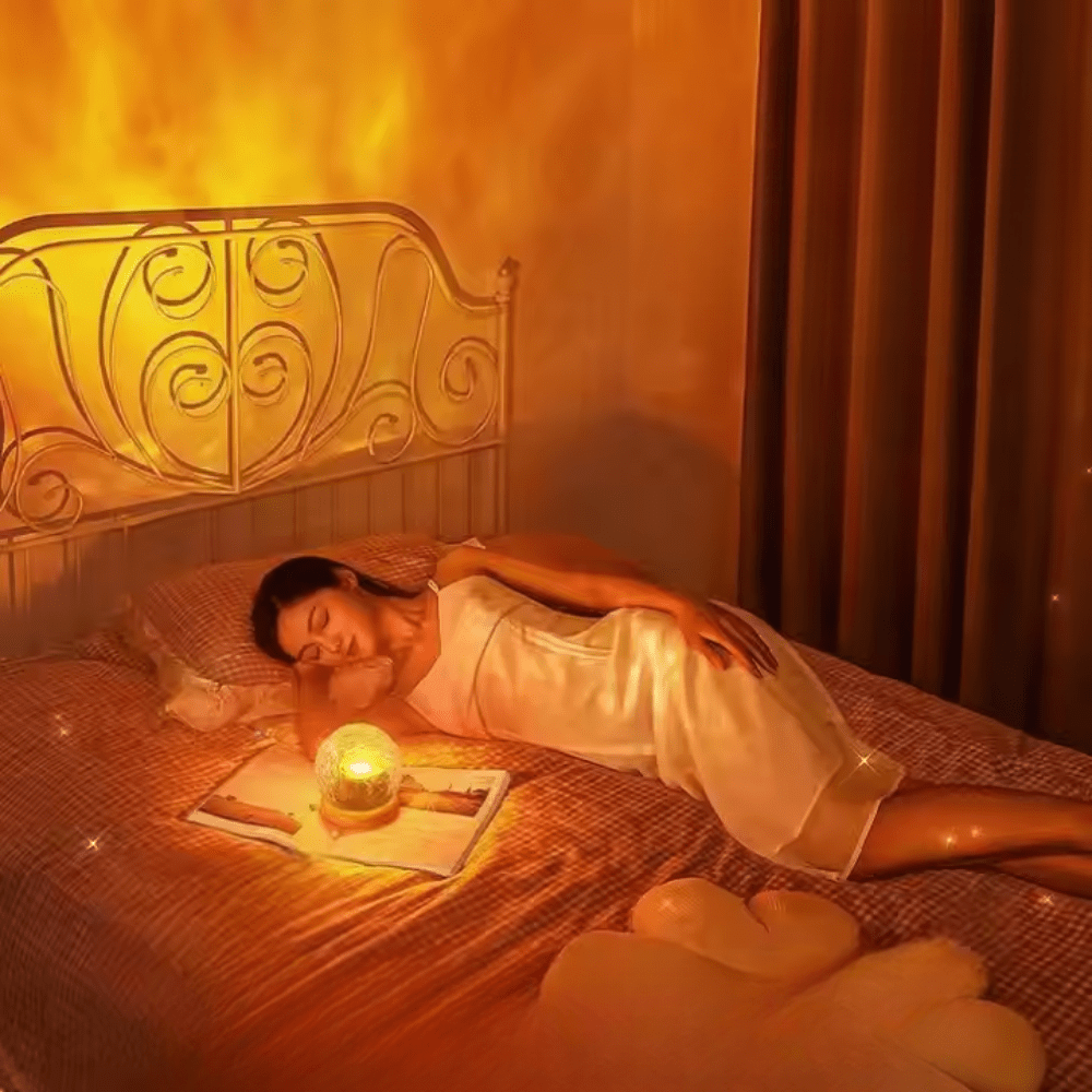 LUGLO – LED-Tischleuchte mit beruhigenden Wellenprojektionen und elegantem Kristalldesign 1