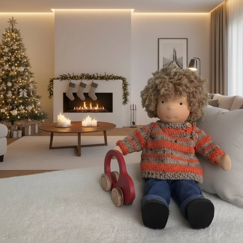 LULLABLY – Handgefertigte Waldorfpuppe aus reiner Baumwolle mit 30 cm großem, weichem Körper für Kinder 1