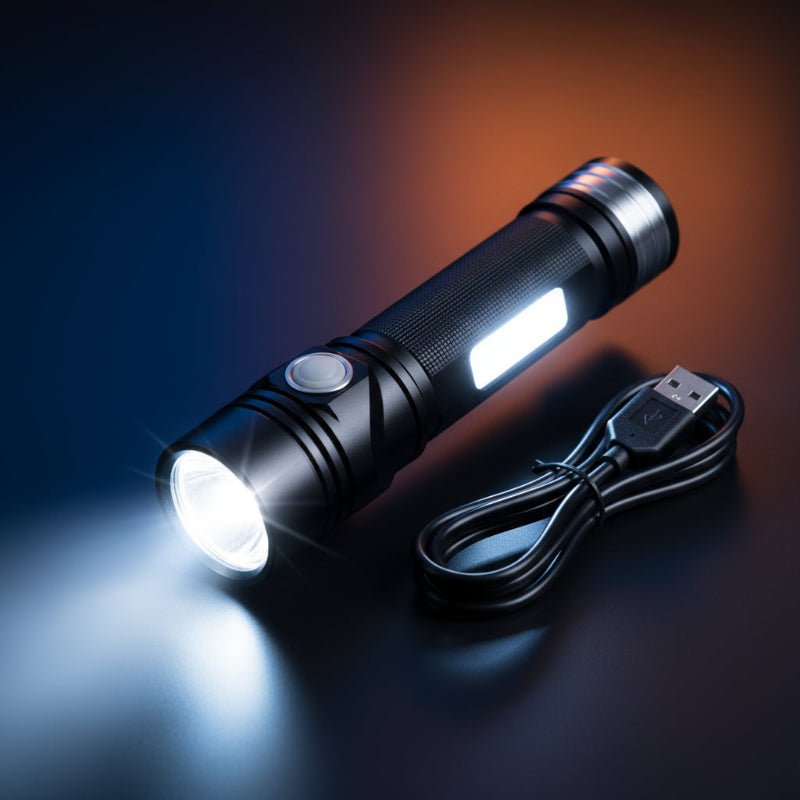 LUMENPRO – Wiederaufladbare taktische LED-Taschenlampe mit 100.000 Lumen und Zoom 0